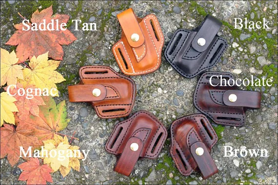 Image showing the six dye colors available at L James Thieman Leathercraft